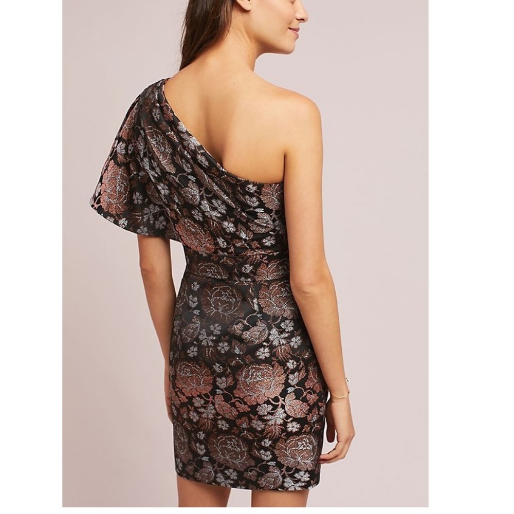NEW Anthropologie Rose One-Shoulder Dress size 4 new with tag nwt - Picture 3 of 12